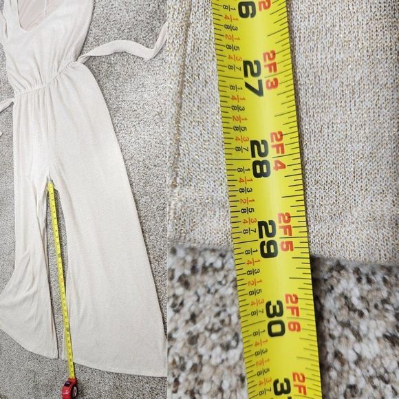 Rachel Pally Wide Leg Swtr Jumpsuit Rachel Pally Sweater Jumpsuit Gold Size L - Picture 12 of 16